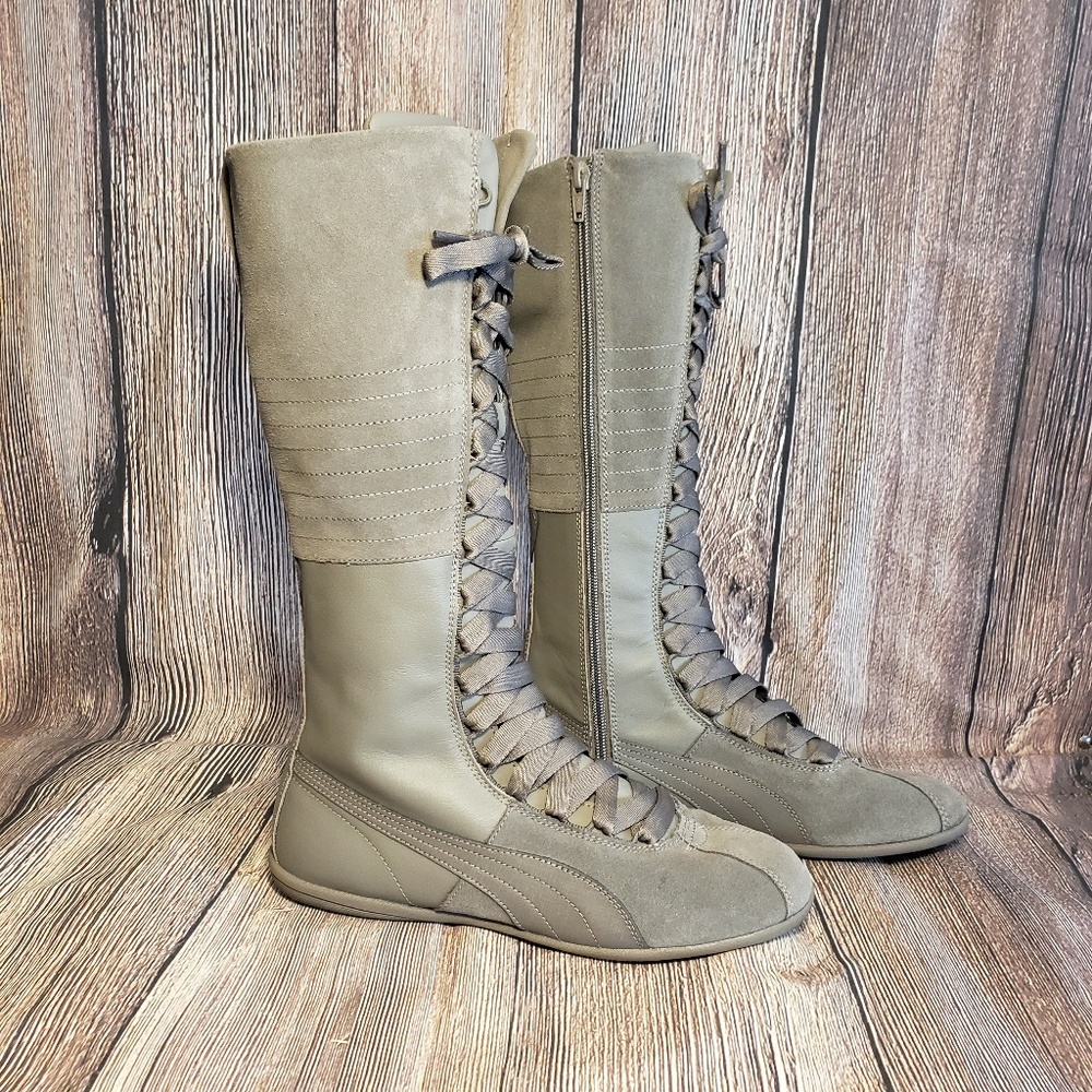 PUMA Eskiva Very Hi Steel Gray Knee High Shoe. Z5